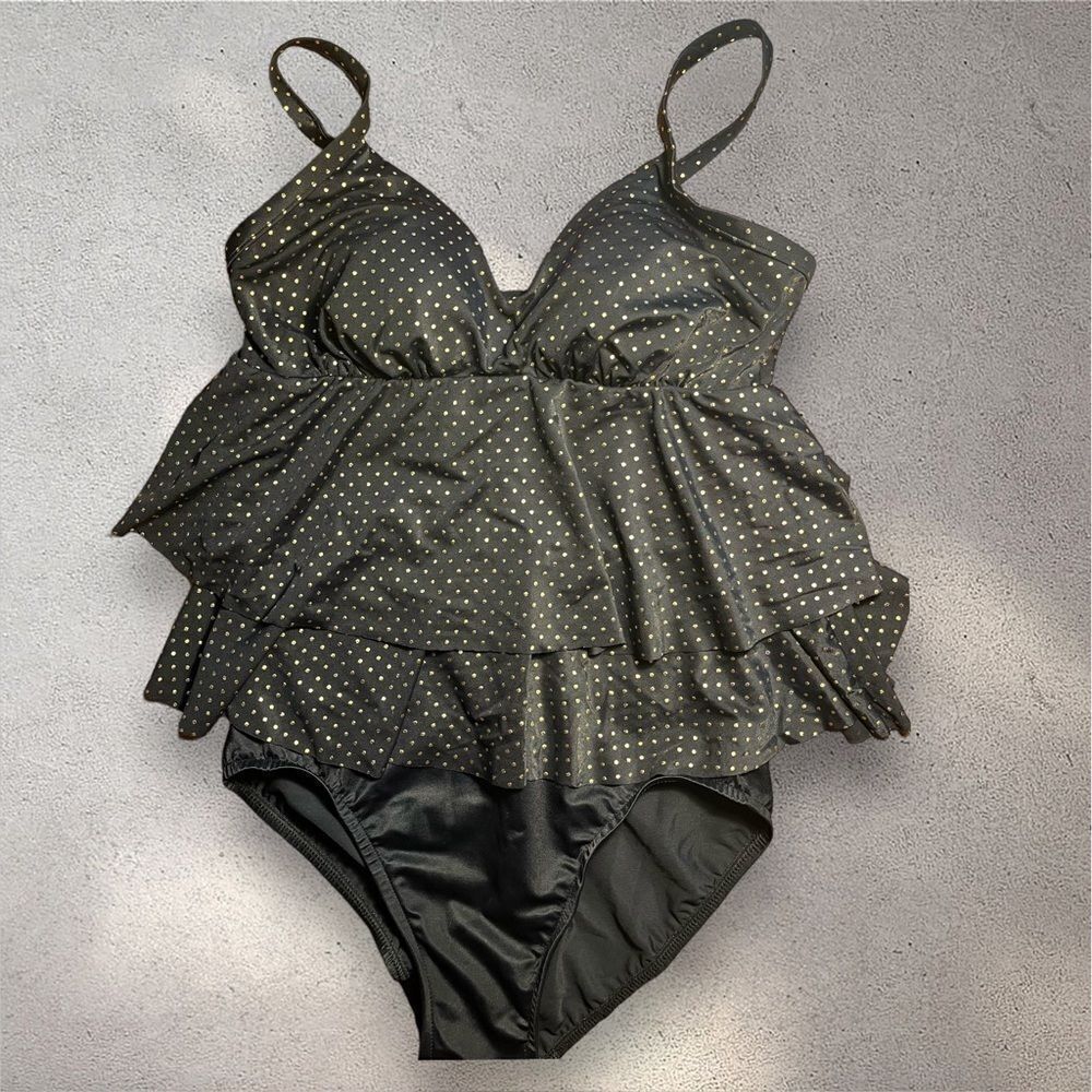 Magicsuit Black W/ Gold Polka Dot Swimsuit